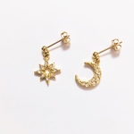 月と星のピアス