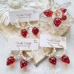 🍓Pearl Strawberry 🐚〜パールとジューシー苺のフープピアス〜