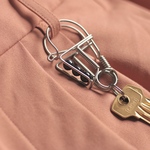 カラビナ65・ブルーゴールドストーンのカラビナキーリング