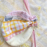 送料無料 (大)コロンとまあるいガーゼ巾着♪♪大サイズ ハンドメイド  ♪あきんちゃんママのハンドメイド