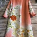 着物リメイクシンプルなワンピース