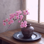 ◆粘土のお花◆　桜　壺　一輪挿し　S652