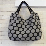 リネン×コットン トートバッグ☆グレージュドット