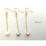 simple ゆらゆら＊一粒パール ピアス
