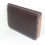 Brown × Natural レザー蝶番の名刺入れ