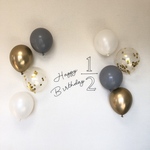 「一式セット」誕生日飾り　ワイヤークラフト　ワイヤーアート　ハッピーバースデー　ハーフバースデー　誕生日　風船　バルーン　飾り付け