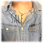 SALE 再販売 7粒コットンパールネックレス