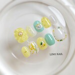 52☆ぷっくりフラワー/ミモザ/ねこ/ビタミンカラー/押し花