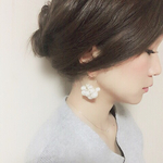 パールフープピアス