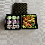 お花見弁当　黒重