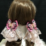 SALE 蝶々のフリルリボン　ヘアゴム  2個セット♡