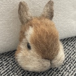 うさぎ羊毛フェルトブローチ(専用ページ)Twitter応募