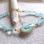 Lagoon Druzy Bracelet アパタイト14kGF