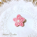 桜クッキーのブローチ