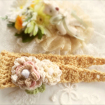 お花ヘアバンド＊Ｆ(ペールイエロー)
