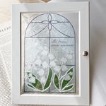 教会の窓  すずらん ギャラリーグラス　ステンドグラス風アート　シンプル