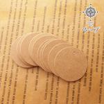 【20枚セット】約3.5cm ラウンド タグ （ クラフト紙 ） 値札 ラッピング