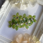 バレッタ「行く春〜ベルフラワー」green
