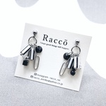◯＋plenty pierce (モノトーン)ステンレスピアス ノンホールピアス変更可