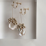 swinging petal pearl pierce/earring