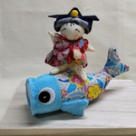 季節飾り　わらべちゃんとこいのぼり