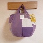 Hachi Bag ８枚合わせの丸底バッグ（パープル）