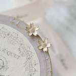 「桜吹雪」　ピアス　イヤリング　薄桜　s925銀　シルバー