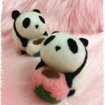 【再販☆】もぐもぐふわぱんシリーズ♡ふ和ぱん和菓子ばーじょん☆羊毛フェルトのふわふわパンダと桜餅
