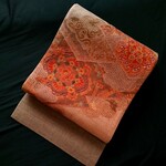 《未使用》汕頭刺繍 花紋太鼓柄袋帯