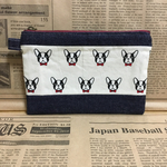 フレンチブル＋デニムポーチMマチなし