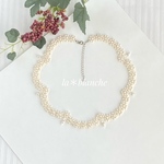 卒業式・入学式・ウェディング・セレモニー♡可憐♡チェコパールラウンドネックレス 8051