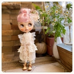 ☆ネオブライス☆ドットのふんわりサロペット+春のヘアアクセ