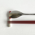 陶器の箸置き 紅白