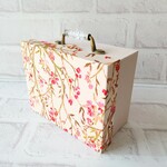トランク型ボックス【カルトナージュ】フェリダ　スイートなピンクの花
