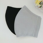🈹男性用２枚セット 綿麻シーチングマスク (色ムラあり)