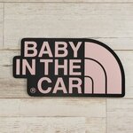 BABY IN CARマグネットステッカー くすみピンク系