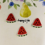 3枚入　スイカ果物刺繍アイロンワッペン　シールタイプ