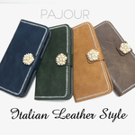 pajour× イタリアンレザー 調コの字型 手帳 スマホケース
