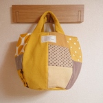 Hachi Bag ８枚合わせの丸底バッグ（イエロー）