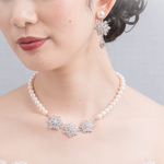 ◇3点セット　ネックレス、ピアスorイヤリング、ブレスレット◇淡水真珠　アクセサリー　ウェディング　ブライダル　パーティ　パール