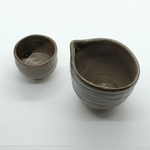 オリジナル釉薬の片口･ぐい呑みセット②
