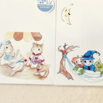 和紙ミニ便箋　ネコさん①