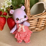 送料込❤︎cocoriangサイズのギンガムチェックペプラムロンパース