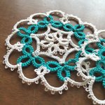  ♡タティングレース コースター♡ターコイズ♡
