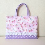 ふんわりコスメのミニレッスンバッグ☆パープル☆