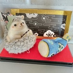 ｹｰｽ付き♪五月人形 【 ハリネズミ 】 羊毛フェルト