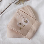 手作りマスク／刺繍マスク／舟形