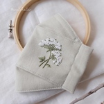 《受注製作》手作りマスク／刺繍マスク／舟形