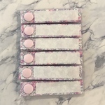 リバティプリントのネームタグ 6本セット　＊アシュテッド(ユニコーン)＊