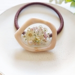 送料無料]ꫛꫀꪝ✧‧˚   春色ヘアゴム  カフェマーブル